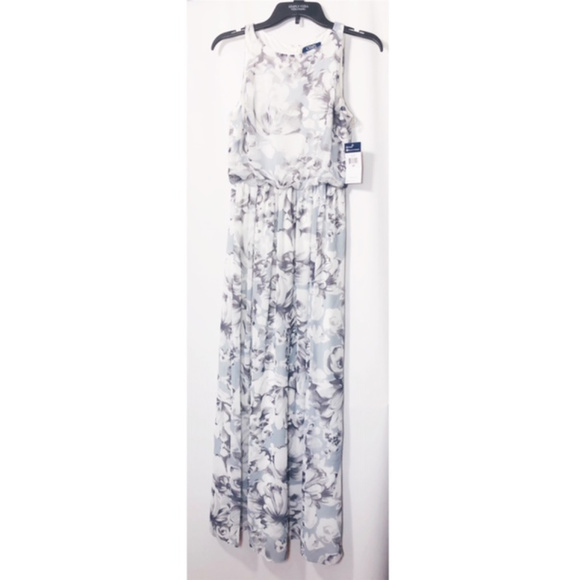 SOLD Petite Chaps Floral Maxi Dress Sleeveless - Picture 3 of 8